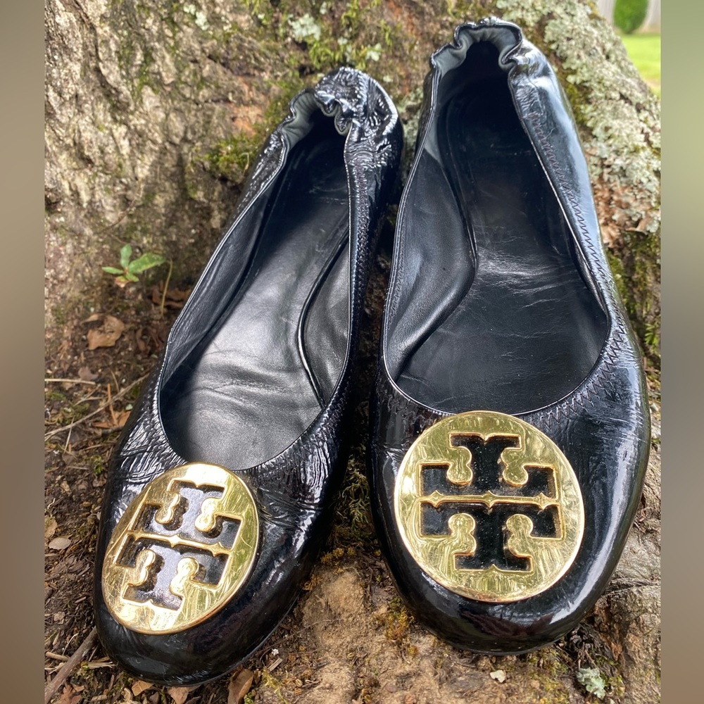 Tory Burch, black patent leather, flats - Picture 9 of 16